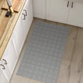 thumbnail image 2 of Mainstays Area Rug Gray Woven Grid Machine Washable for Indoor Use, 2 of 10