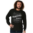 thumbnail image 3 of Grandfather Dad Jokes Funny Grandpa Men's Big & Tall Long Sleeve Graphic Tee Brisco Brands 2X, 3 of 5
