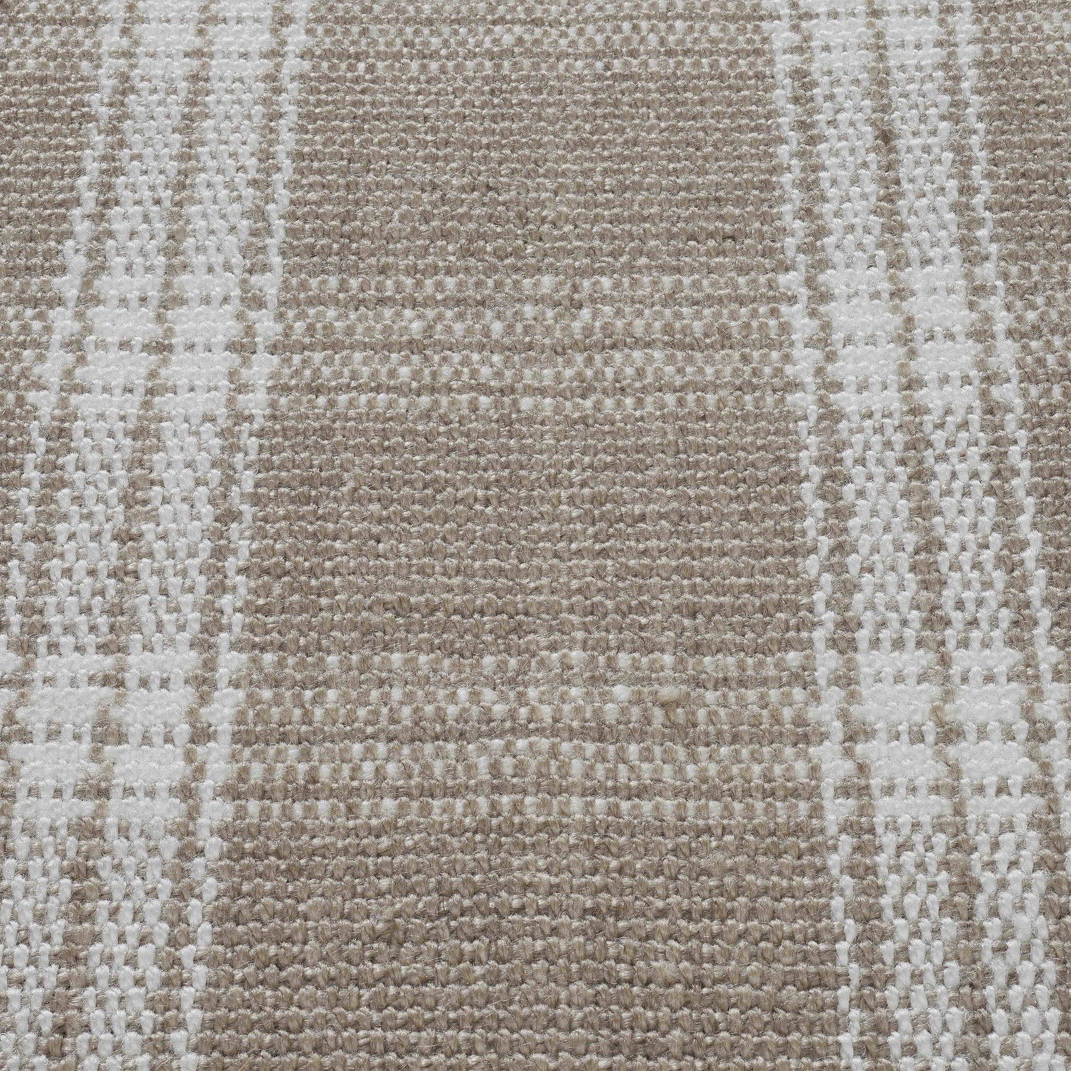 My Texas House Tanner Check Indoor/Outdoor Layering Rug, Taupe, 24 in x 55 in