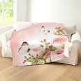 thumbnail image 5 of CafePress - Flowers And Butterflies Sherpa Fleece Throw Blanke - Sherpa Fleece Throw Blanket 60" x 50", 5 of 5