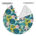 thumbnail image 2 of KLL 30" Christmas Tree Skirt Tropical Floral Xmas Tree Skirts Mat for New Year Xmas Holiday Party Indoor Outdoor Home Decoration, 2 of 7
