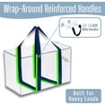 thumbnail image 6 of VENO 2 Pack XL Heavy Duty Foldable Christmas Storage Bins W/Lids Packing Moving Storage Zipper Bag W/ Reinforced Structure Alternative to Moving Box (Clear), 6 of 8