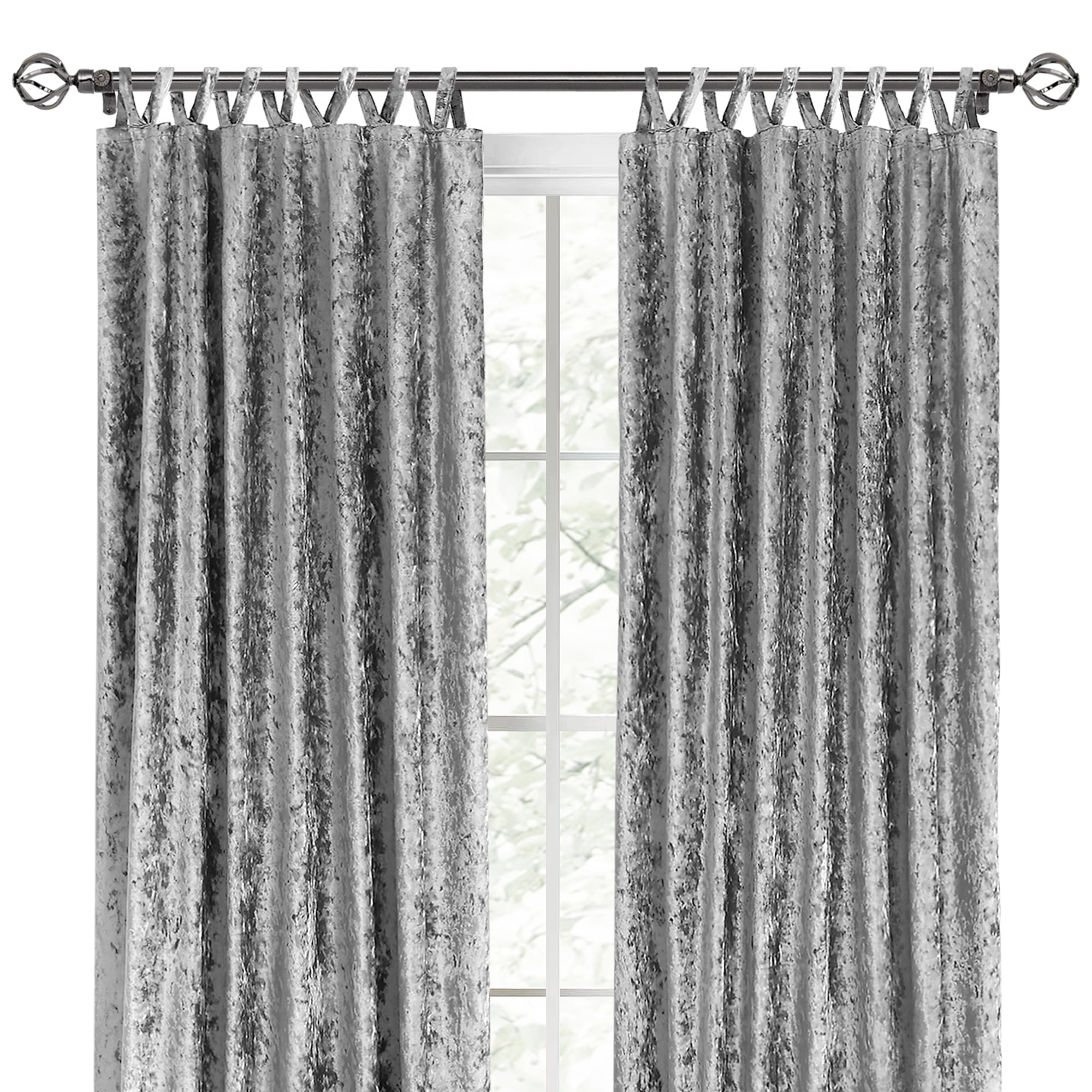 Achim Harper Criss-Cross Window Curtain Panel - 50x84 Grey
