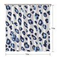 thumbnail image 5 of White and Blue Of Leopard Print Shower Curtain 72"x72" ,Bathroom Decorative Shower Curtains Set with 12 Hooks,Modern Waterproof Washable Shower Curtain, 5 of 6