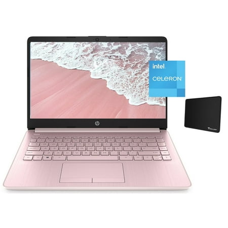 HP Stream 14 HD Display Laptop, Intel Celeron N4020, 4GB RAM, 64GB eMMC, Windows 11 Home, HDMI, WIFI, for Student and Business, Office 365 1 Year, Webcam, Pink with Tigology Accessories