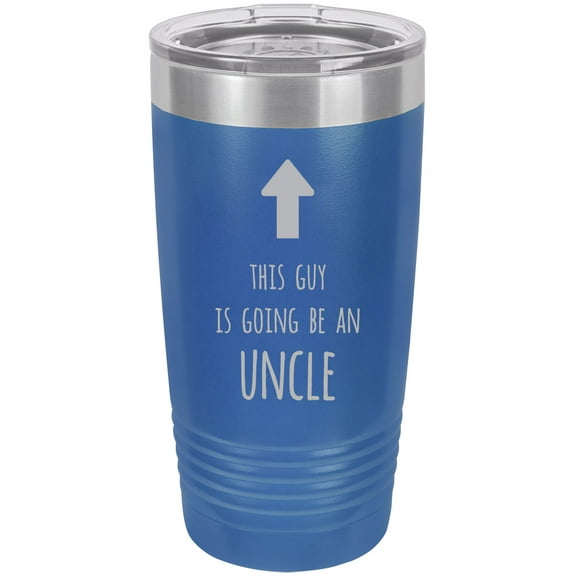 This guy is going to be a Uncle Stainless Steel Engraved Insulated Tumbler 20 Oz Travel Coffee Mug, Blue