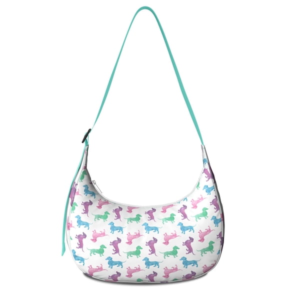 Travel Purse for Women – Durable Nylon Fabric, Horse Lovers Print with Flowers and Rainbow Pattern, Large Capacity Water-Resistant Purse
