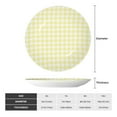 thumbnail image 2 of Picia Lemon Yellow Checkboard Pattern Bone China Decorative Plate – Wall Decor with Stand and Adhesive, Elegant Ornament for Living Room, Office, or Entryway-6in, 2 of 6