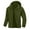 Army Green, variant on Qiggri Men's Solid Color Outdoor Water Proofing Climb Sport Run Pocket Zipper Long Sleeved Hooded Jacket