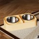 thumbnail image 5 of Bowl elevated feeder stainless steel wide mouth non-slip pet bowl, Pet food bowl set, Foldable elevated pet feeder, Portable stainless steel, Non-slip base, 2-tier design, For office use, 5 of 7