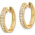thumbnail image 2 of 10K Yellow Gold Diamond Hinged Hoop Earrings (Width 11) (Length 12) - Jbsp, 2 of 5
