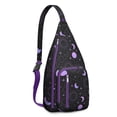 thumbnail image 1 of Cosmic Travel Sling Backpack - Gothic Galaxy Pattern Crossbody Shoulder Bag, Hidden Anti-Theft Pockets, 1 of 4