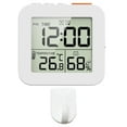 thumbnail image 2 of Tnarru Digital Alarm Clock Digital Bathroom Clock Electronic LED Time Display Bedside Clock Temperature Display for Dormitory Office 1 Hook White, 2 of 7