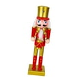 thumbnail image 2 of Nutcracker Figurine Christmas Nutcracker Puppet Wooden Material Holiday Decoration for Office Tabletop Shelf Home, 2 of 9