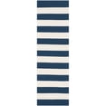thumbnail image 3 of Safavieh Montauk 4' X 6' Hand Woven Cotton Pile Rug in Navy and Ivory, 3 of 10