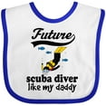 thumbnail image 3 of Inktastic Diving Future Scuba Diver Like Daddy Boys Baby Bib, 3 of 4