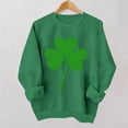thumbnail image 1 of TaTaai Women Casual St Patrick's Day Printed Crew Neck Long Sleeve No Hood Sweatshirt Ladies Spring Daily Office Street Wear Soft Comfortable Machine Washable Stylish Top Gift, 1 of 6