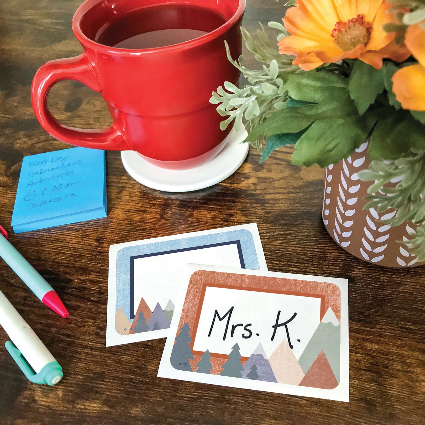 Teacher Created Resources Moving Mountains Name Tags/Labels Multi-Pack, 36 Per Pack, 6 Packs