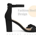 thumbnail image 5 of Unique Bargains Women's Sandals Ankle Strap Scalloped Decor Chunky Heels Sandals, 5 of 6