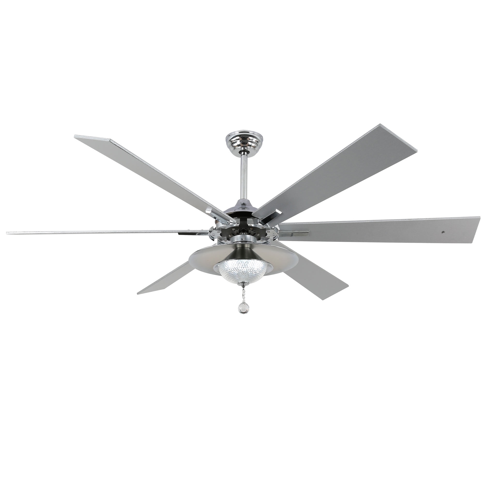 Bella Depot 72" Modern LED Ceiling Fan 6-Speed Reversible Chandelier With Dimmable Light and Remote Control