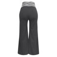 thumbnail image 5 of WTOBBY Women's Vintage Bloom Palazzo Pants - High Waist Wide Leg Trousers with Dual Pockets & Breathable Cotton Blend for Street Fashion,Dark Gray 2XL, 5 of 5