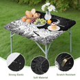 thumbnail image 4 of Black Gothic Moon Mountain Pattern Square Fitted Tablecloth with Elastic Edge,Square Table Cover,Washable Elastic Table Cover for Home Kitchen Party Decor 34"x34", 4 of 6