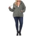 thumbnail image 2 of White Mark Women's Plus Size Hooded Sherpa Jacket, 2 of 5