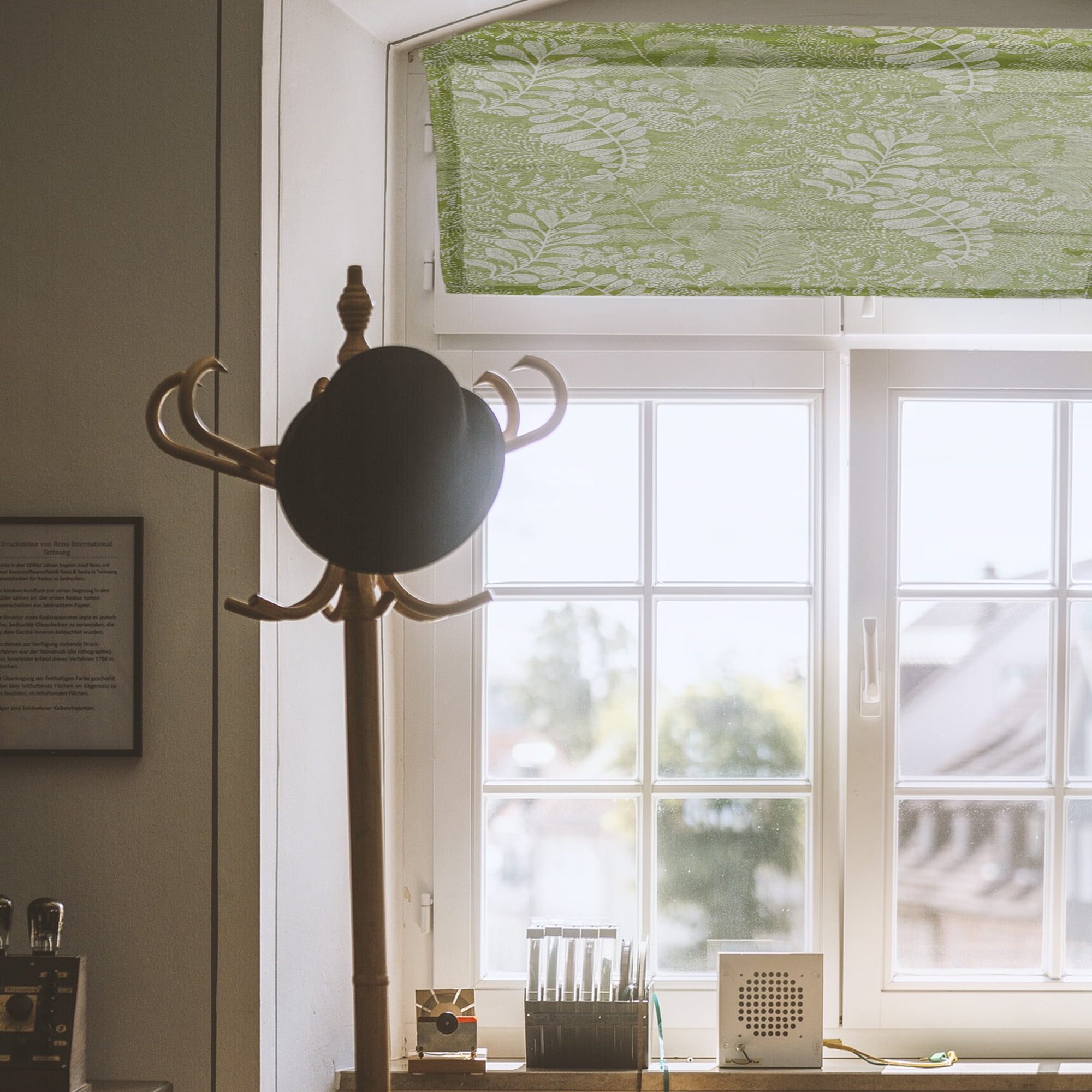 Unique Bargains 2pcs Cotton Linen Short Window Curtains Green 55.12"L x 18.11"W