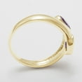 thumbnail image 3 of LBG British Made 14k Yellow Gold Natural Amethyst Womens Band Ring - 33 size options - Size 7.75, 3 of 6