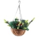 thumbnail image 4 of BRI Cesta colgante navideña artificial decorada con bolas de piñas, luces, decoración navideña, 4 of 10