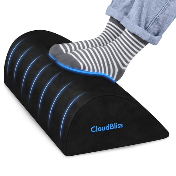Reposapiés CloudBliss Black-S para oficina, coche y hogar