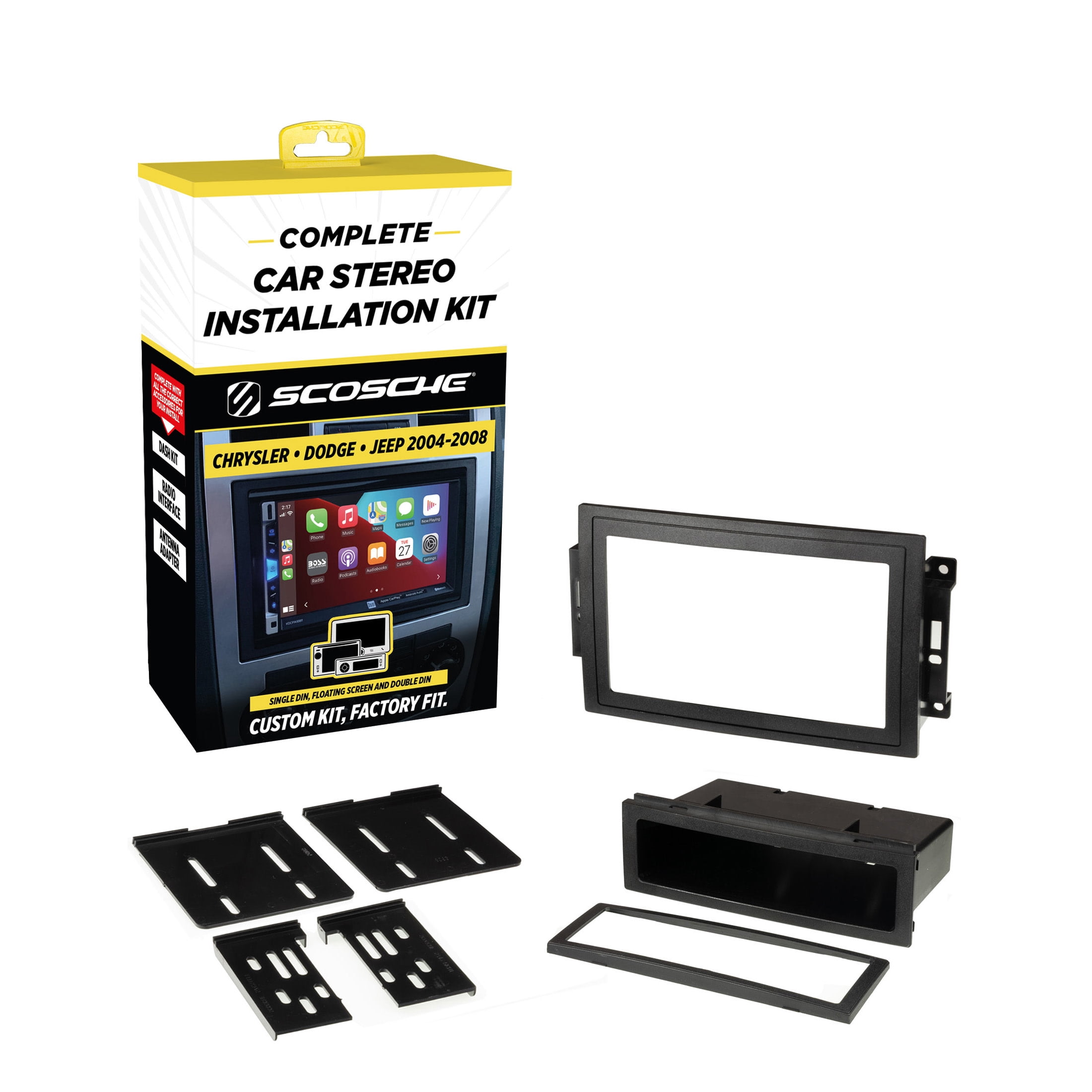 Scosche CR0714DDCS Double DIN Dash Kit Compatible w/ Select 2007