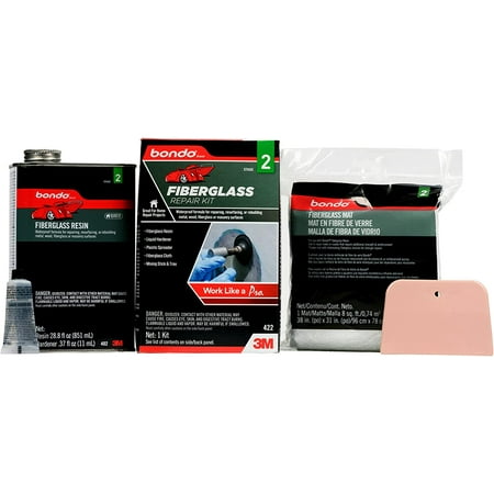Bondo Fiberglass Resin Repair Kit, 00422, 0.9 Quart