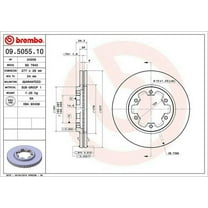 Brembo 09.5055.10 BRAKE ROTORS Fits select: 2000 NISSAN FRONTIER KING CAB XE, 1997 NISSAN TRUCK KING CAB SE/KING CAB XE