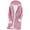 Pink, variant on YUGYXL Thermal Hooded Zip Up Sweatshirt for Women Fall Winter Warm Long Sleeve Soft Fuzzy Fleece Sherpa Lined Tunic Hoodies Brown XL