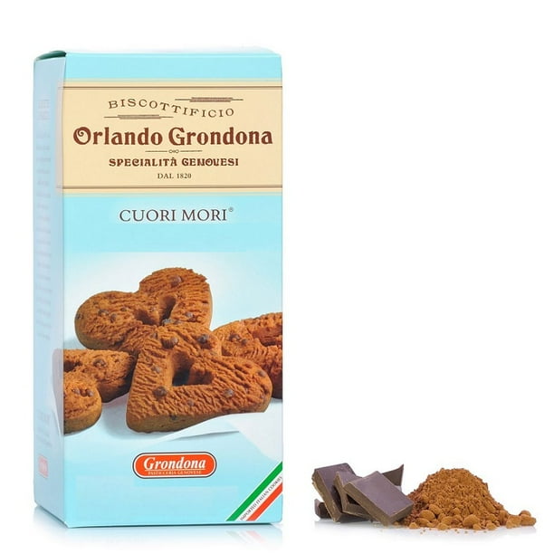 Biscottificio Orlando Grondona Cuori Mori Cookies With Chocolate 3.5oz