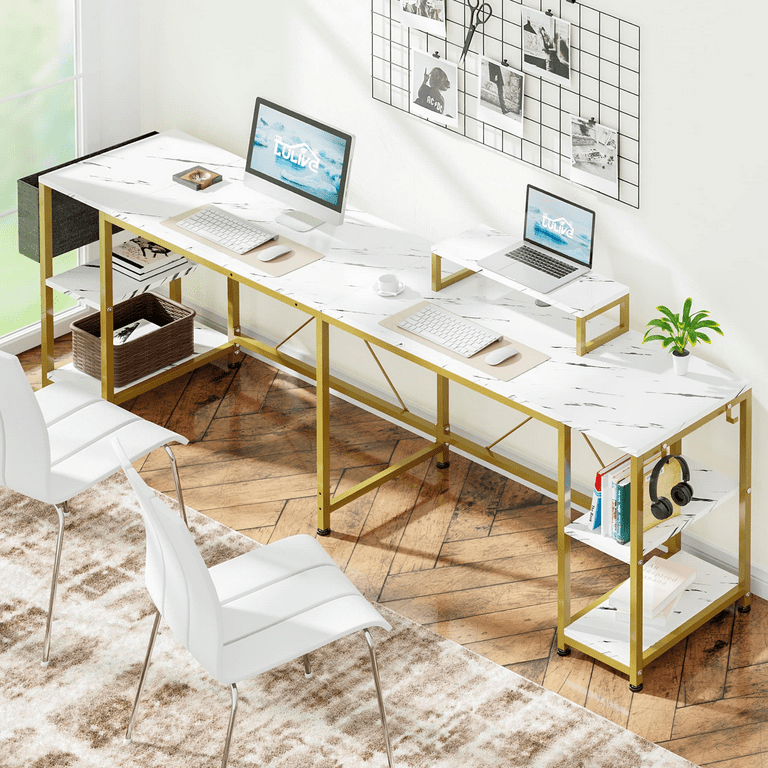 Tiikiy L Shaped Computer Desk 95