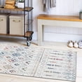 thumbnail image 5 of ReaLife Rugs Machine Washable Printed Moroccan Ivory Multi Eco-friendly Recycled Fiber Area Runner Rug (2'6" x 8'), 5 of 10