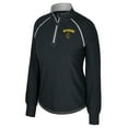 thumbnail image 2 of Women's Colosseum Black Wyoming Cowboys Bikram Raglan Quarter-Zip Top, 2 of 3