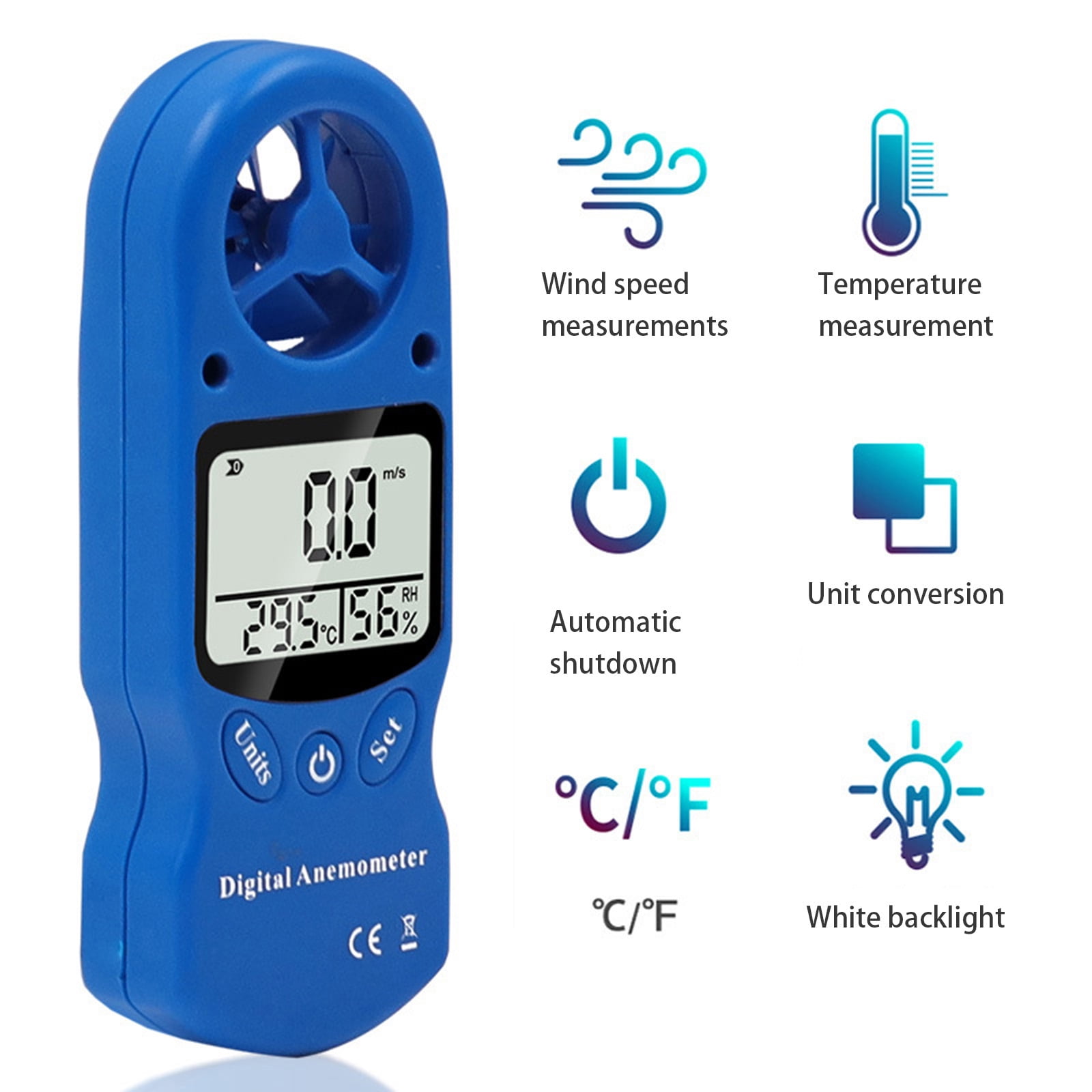 Trissem Eight-in-one Multi-function Anemometer Temperature And Humidity Wind Cold Dew Point Illumination Altitude Atmospheric Pressure Measuring Instrument Digital Anemometer Data Hold Temperature/Win Trissem Eight-in-one Multi-function Anemometer Temperature And Humidity Wind Cold Dew Point Illumination Altitude Atmospheric Pressure Measuring Instrument Digital Anemometer Data Hold Temperature/Win