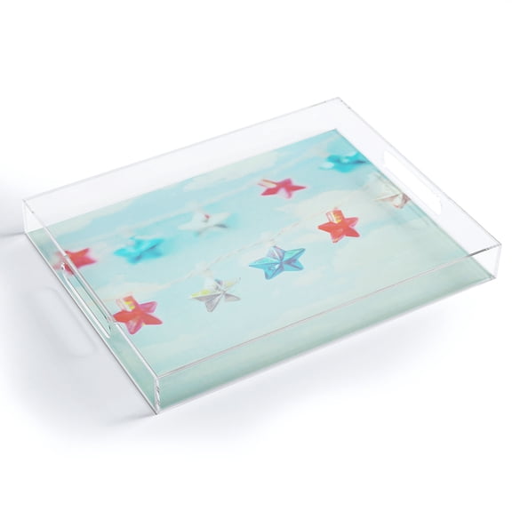 Society6 Oh My Stars by Lisa Argyropoulos Square Acrylic Tray