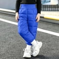thumbnail image 4 of lcziwo Little Boys Girls Winter Warmer Puffer Pants Elastic Waist Thick Padded Ski Snowboard Trousers, 4 of 8