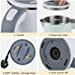 thumbnail image 2 of Jinsinto Mini Travel Kettle - Camping Small Portable Stainless Steel Kettle 0.8L Tea Kettle Baby Milk Kettle Electric Kettle, 2 of 5