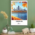 thumbnail image 2 of Chicago USA Travel Poster Canvas – Illinois Canvas – Unique Gift Idea for Home, Office, or Living Space, 2 of 5