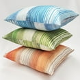 thumbnail image 5 of Pillow Decor Sedona Stripes Throw Pillow 20"x20" - Feather Down - Blue, 5 of 5
