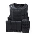 thumbnail image 1 of CS Gilet Militaire Molle Ghost Field Operations pour Jeu de Combat Cosplay (Noir), 1 of 6