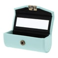 thumbnail image 4 of Makeup Lipstick Case Retro Lipstick Holder with Mirror  PU Leather Portable Cosmetic Pouch Lipstick Holder Makeup Organizer Makeup Travel Bag Gifts for Women Girls- Small LightCyan, 4 of 8