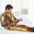 thumbnail image 6 of Picia Golden Winged White Horse Pattern Men’s Long-Sleeve Sleepwear Set - Soft 2-Piece Loungewear with Pockets, Comfy PJs for Relaxing Nights-Medium, 6 of 7