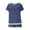 Blue, variant on Riecok Two Piece Sets for Women Crewneck Short Sleeve Tops and Drawstring Shorts Solid Casual Comfortable Outfits
