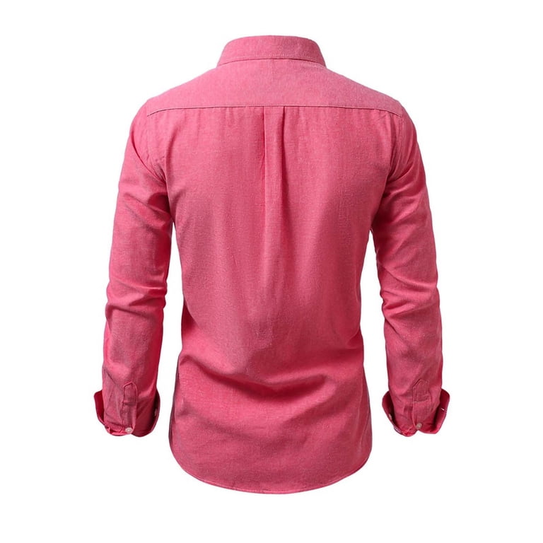 5xl mens dress shirts USNSM (M-5XL) Mens Big and Tall Dress Shirts Solid Color Regular Fit Long  Sleeve Stretch Business Dress Shirts for Men Blue XXXXXL
